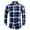Blue, variant on WREESH Men's Work Shirts Button Down Shirts Long Sleeve Plaid with Turn-Down Collar, Button Detail & Comfortable Fit for Casual Style Blue