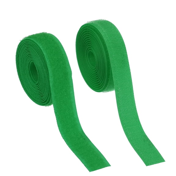 Sew on Hook and Loop Tape, 0.75 Inch Width Non-Adhesive Back Nylon Fastener Strips 2 Yards - Bright Green