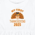 thumbnail image 4 of Inktastic Cute Turkey My First Thanksgiving 2025 Girls Baby Dress, 4 of 5