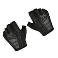 thumbnail image 1 of Guantes sin dedos transpirables con protección de palma y antideslizantes para hombre. Negro, 1 of 9