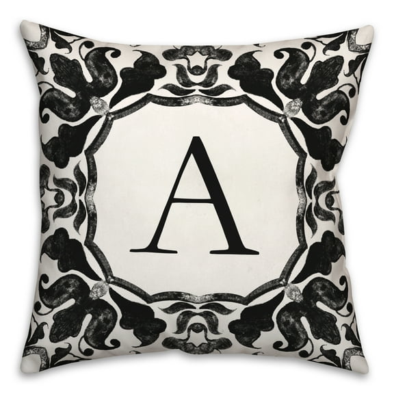 Creative Products A Monogram 18x18 Indoor / Outdoor Pillow