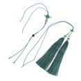thumbnail image 3 of Borla de bricolaje para pendientes de marcapáginas accesorios de joyería artesanales hechos Verde perfecl Borla de nudo chino hecha a mano, 3 of 7