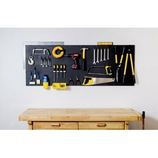 Wall Peg Hook Kit - L Style Pegboard Hooks Tool Storage Garage Organizer Choice Black or White Pegs