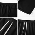 thumbnail image 4 of Nestiefly Men's Cotton Shorts Casual Elastic Waist Drawstring Lightweight Workout Lounge Beach Jersey Sweat Shorts Black L, 4 of 4