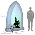 thumbnail image 3 of HOMCOM 7' Inflatable Halloween Tomb Yard Decoration Waterproof w/ LED Light, 3 of 10