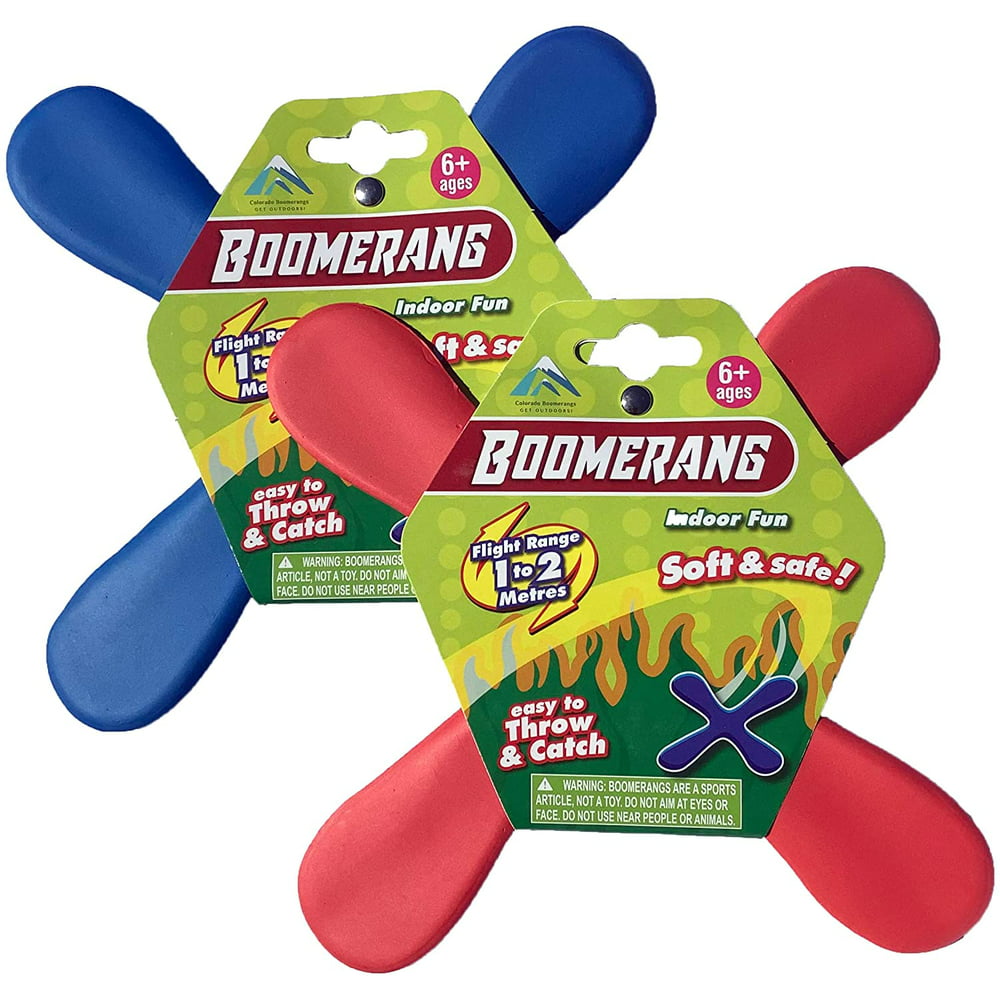 Indoor Boomerang 2 Pack - Great Beginner Boomerangs for Kids or Adults ...