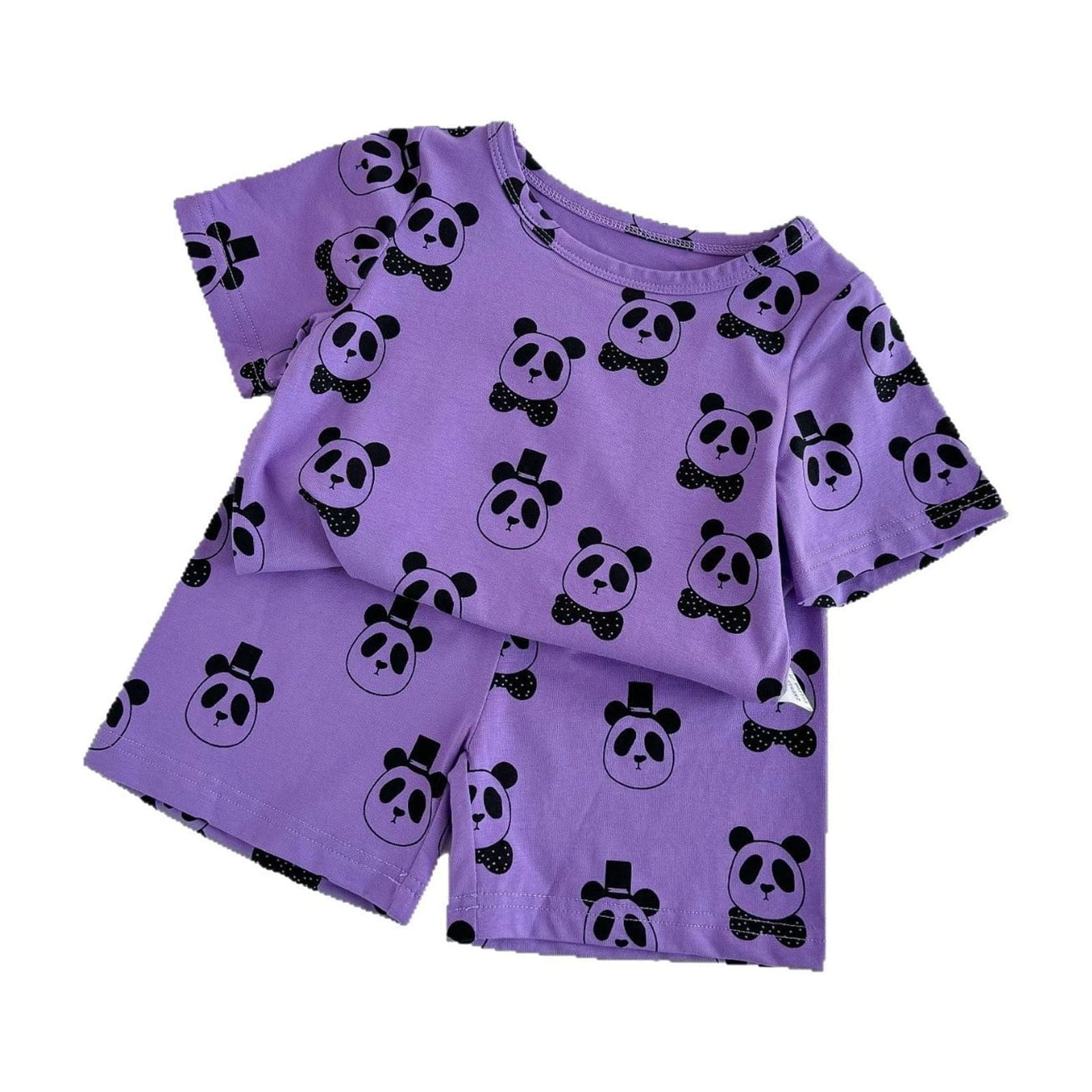 Toimothcn Toddler Childs Girls Clothes Set Short Sleeve Cartoon