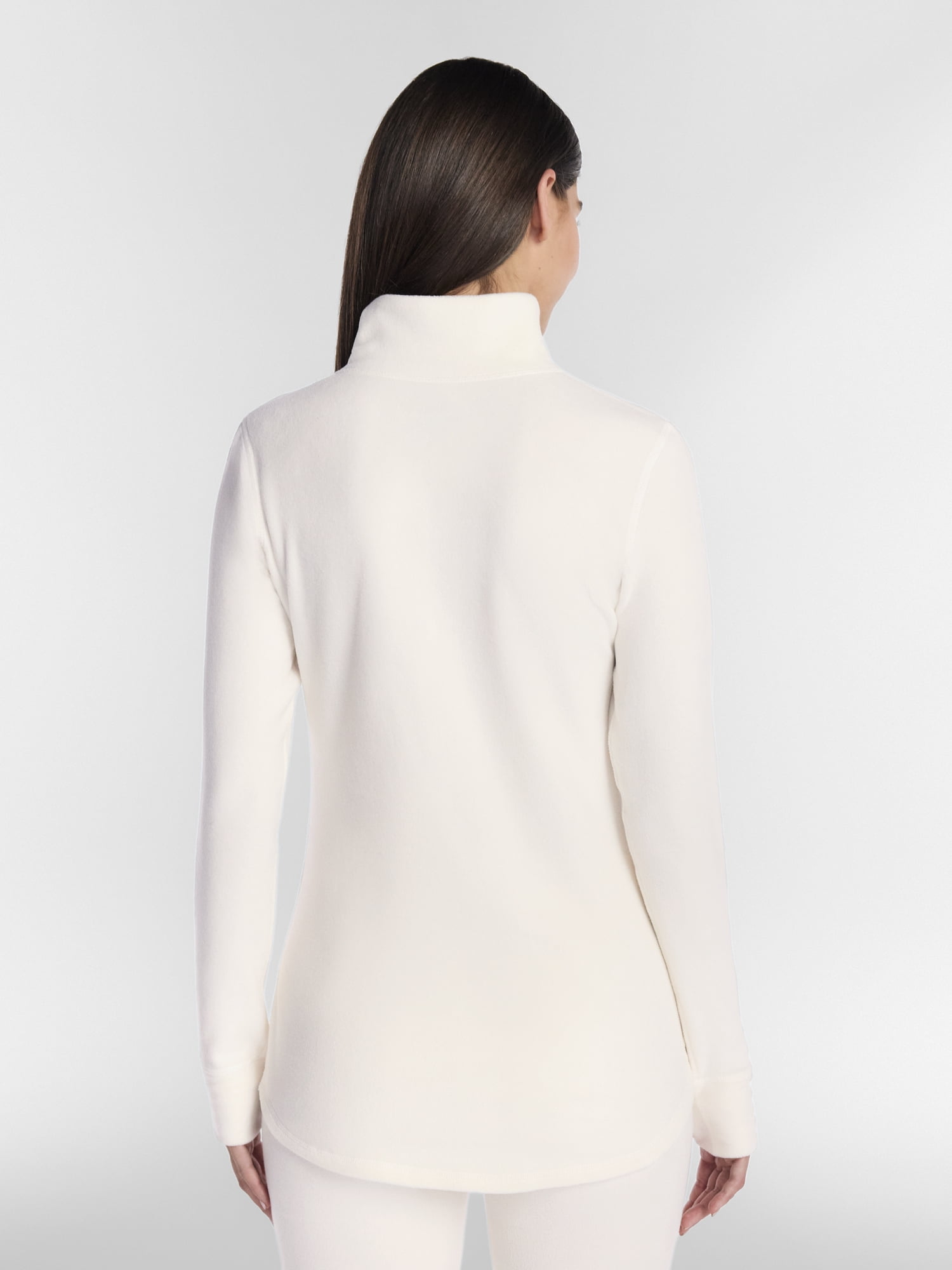 ClimateRight by Cuddl Duds Women's Mild Stretch Fleece Long Sleeve Mock with Half Zip Thermal Base Layer Thermal Top, Sizes XS to 4X