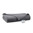 thumbnail image 6 of Serta Twin Fleece Ultra Soft Electric Throw Heated Blanket for Cold Winter Season Charcoal, 6 of 8