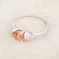 thumbnail image 5 of Miranna 1.2ct Champagne CZ Rhodium Classic Oval Ring, 5 of 5
