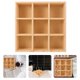 thumbnail image 3 of GOOHOCHY Caja de madera para té, soporte para bolsitas de té, caja de almacenamiento para paquetes de azúcar con 9 compartimentos para la cocina., 3 of 8