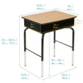 thumbnail image 3 of Open Front Desk with Metal Storage Book Box, Adjustable, 3 of 10