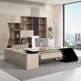 thumbnail image 3 of Corner Computer Desk Organizers Storage Reception Executive Office Table Drafting Organizer Mesa De Estudio Home Furniture My Lux Decor Round, 3 of 8