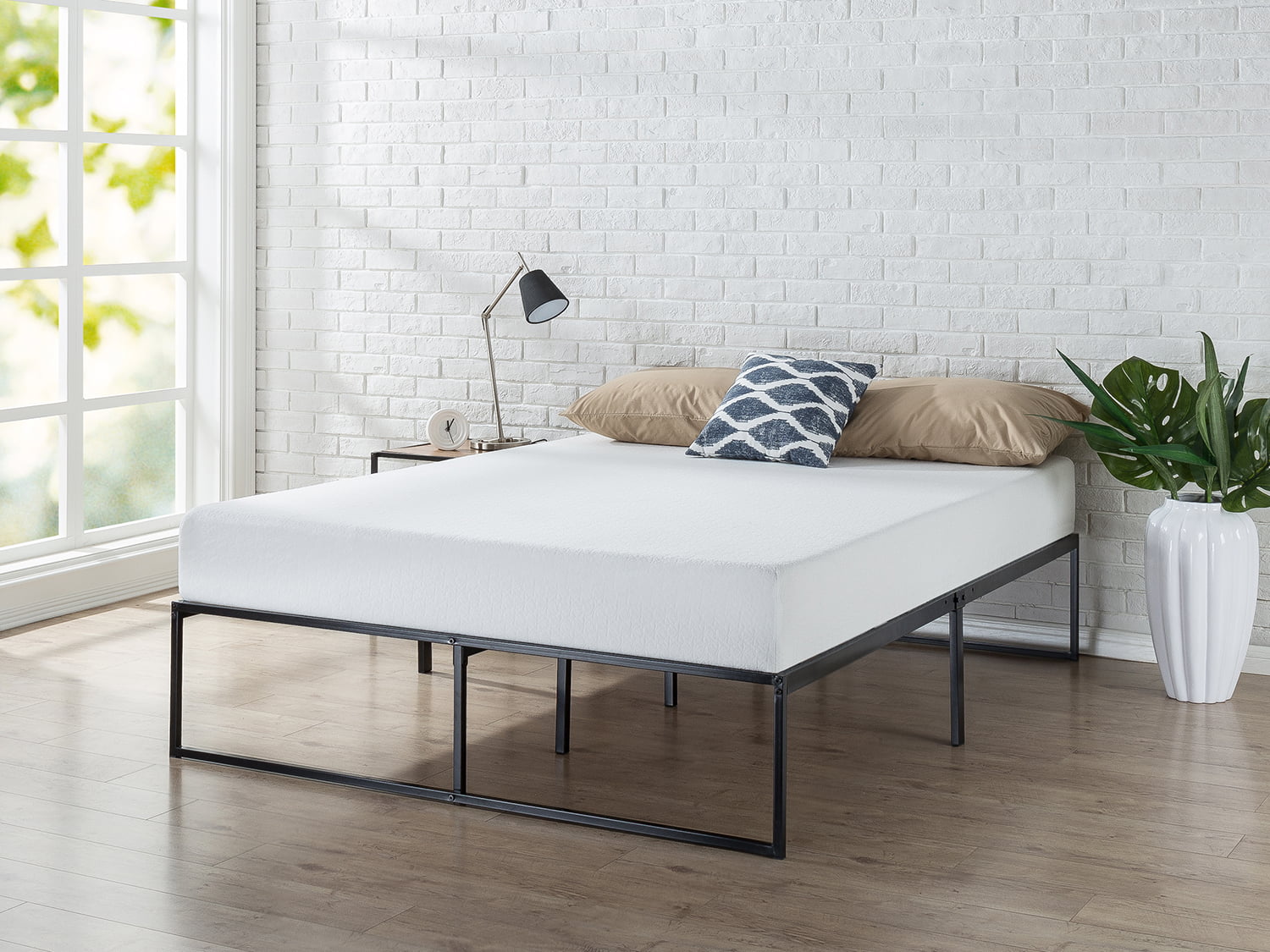 zinus mattress bed frame