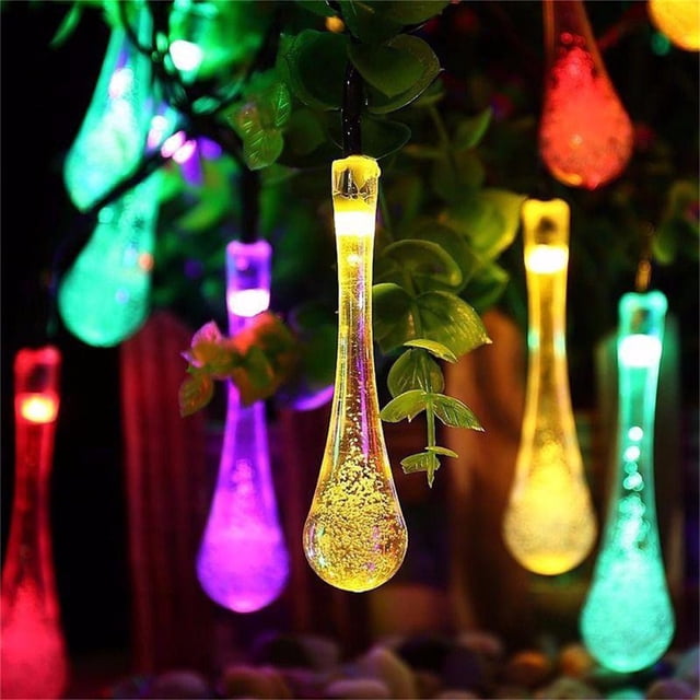 DPTALR LED Light String Solar Colored Lights Outdoor Camping Lights Courtyard Decorative Flashing Lights