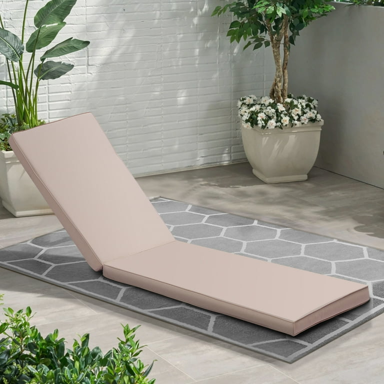 Kepooman Memory Foam Outdoor Chaise Lounge Chair Cushion Patio Funiture Seat Cushion Chaise Lounge Khaki 1PCS Set Walmart