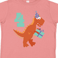 thumbnail image 4 of Inktastic 4th Birthday Dinosaur Boys or Girls Toddler T-Shirt, 4 of 5