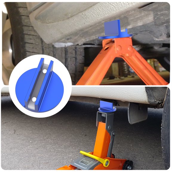 4Pcs Magnetic Jack Pad Universal Slotted Jack Pad Aluminum Pinch Weld Jack Adapter Grooved Jack Pad Slot Width 0.4 inch Magnetic Frame Guide Rail Adapter for Most Vehicles