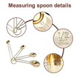 thumbnail image 5 of Gold Measuring Cups Measuring Spoons Set Stainless Steel 8 Piece Dry And Liquid Ingredients Cooking, 5 of 5