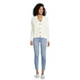 thumbnail image 4 of Time and Tru Women's Boyfriend Pointelle Cardigan, Sizes XS-3XL, 4 of 8
