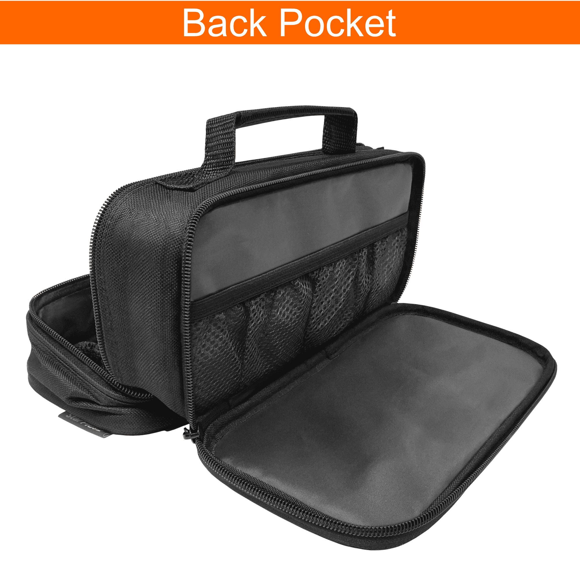 StarPlus2 Small Pill Bottle Organizer for Travel, Medicine Bag, Carrier for Prescription Medications - Black