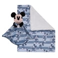 thumbnail image 1 of Set de mantas Disney Mickey Mouse con rayas azules y azul marino para bebé, 1 of 9