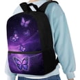thumbnail image 4 of Yuyamidu Purple Butterfly Backpack for Girls 6-8 Years Old Middle School Bookbags Kids Book Bag Primary School Bag Kid School Backpacks for Elementary, 4 of 6