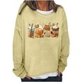 thumbnail image 2 of ICHUANYI Clearance Women Print Round-Neck Long Sleeve Loosen Single Sweatshirt Tops Pullover Blouse ICHUANYI "ICHUANYI", 2 of 5