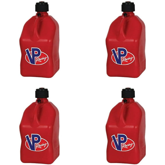 VP Racing Fuels Motorsport 5 Gallon Square Plastic Utility Jug Red 4 Pack