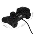 thumbnail image 4 of 2 piezas de controlador de juego con cable USB universal, doble vibración y doble joystick para PC, 4 of 11