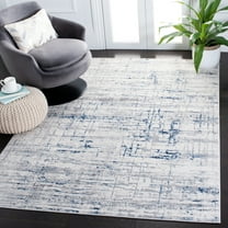 SAFAVIEH Amelia Edden Abstract Area Rug, Ivory/Blue, 9' x 12'