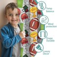 thumbnail image 3 of Blackout Kids Curtains,Gray Football Elements Pattern Childrens Insulated Curtains Set Of 2,Bedroom Essentials,Toddler Room Decor 52"x84", 3 of 5