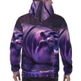 thumbnail image 7 of Lsque Purple Hippo In Water Pattern Casual Men's Hoodie,Hooded Sweatshirt with Kangaroo Pocket,Pullover Hoodie-3X-Large, 7 of 7