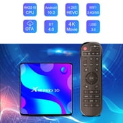 X88 pro 10 rk3318 android 10.0 smart tv box 4g 128g wifi 4k h.265 media player 2G + 16G U.S. regulations