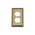thumbnail image 2 of Nostalgic Warehouse 719740 Plaque de Commutation Déco avec Prise, Laiton Antique, 2 of 3