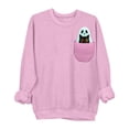 thumbnail image 3 of Womens Halloween Crewneck Sweatshirt Long Sleeve Loose Ghost Shirts Fashion Trendy Pullover Fall Clothes Army Green, M, 3 of 4