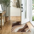 thumbnail image 2 of ODIKA Round Dining Sophisticated Fluid Inspired Geometric Circle Table for Entryway, Kitchen, Laundry Room, Stain Resistant Thin Throw, 2 of 7