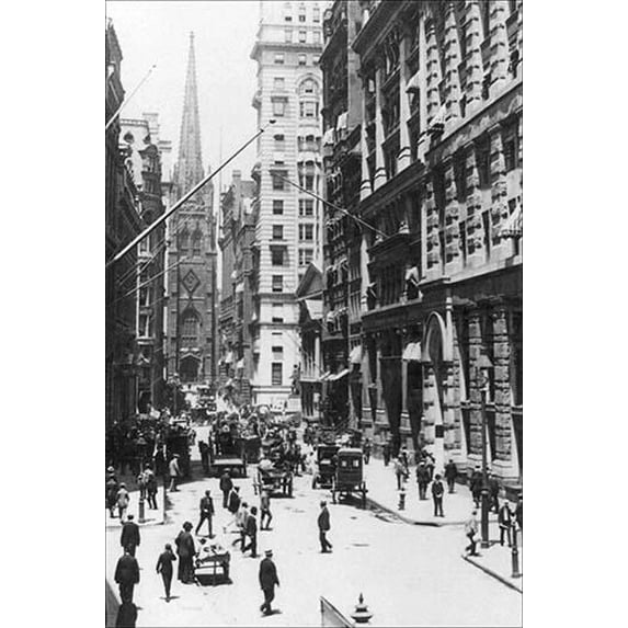 Wall Street - West- Fine Art Canvas Print (20" x 30")