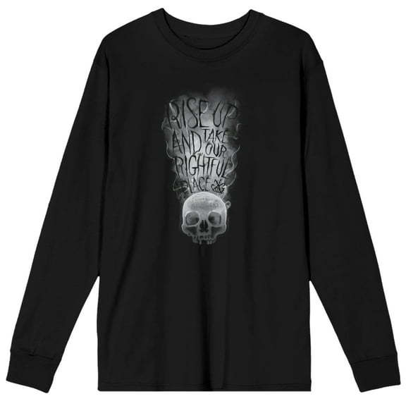 Fantastic Beasts 2 Skull With Texts Men's Black Long Sleeve Tee-3XL