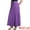 Purple, variant on DARING DIVA Long Pleated Skirt for Women's Elastic High Waist A-line Maxi M Red