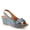 BLUE, variant on Chassidy Women’s Leather Wedge Sandal with Stylish Bow & Comfort