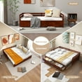 thumbnail image 2 of Giantex Wood Daybed w/Trundle, Extendable Twin to King Daybed Frame,  Space Saving Dual-use Sofa Daybed, 2 of 7