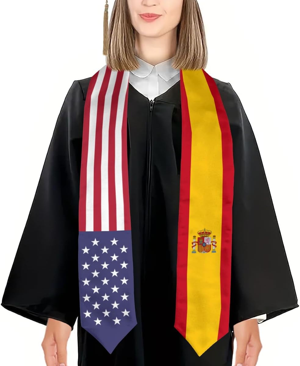 uniform experiment FLAG STOLE スター ボーダー ストライプ 星条旗 総柄 カシミア シルク フラッグ ストール スカーフ マフラー Graduation Academic Sash Flag,Vibrant Red And White Peruvian Stripes Scarf  Shawl Stole Bachelor International Study Abroad Choral Adult Unisex School