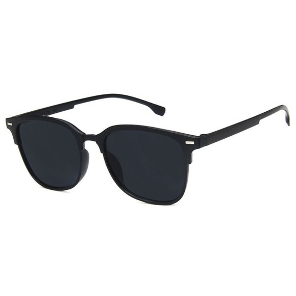 Lunfar Black Clubmaster Sunglasses Dark Glass black