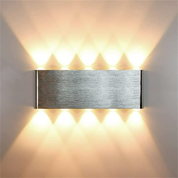 KAWELL 10W Modern Wall Sconce LED Wall Light Up Down Indoor LED Wall Lamp Aluminum for Bedroom Living Room Bedside Stairs Hallway Corridor, 3000K