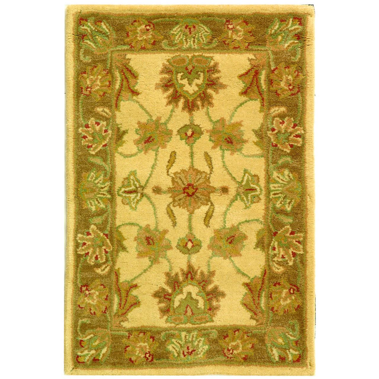 SAFAVIEH Heritage Regis Traditional Wool Area Rug, Ivory/Brown, 4'6" x 6'6" Oval - image 5 of 9