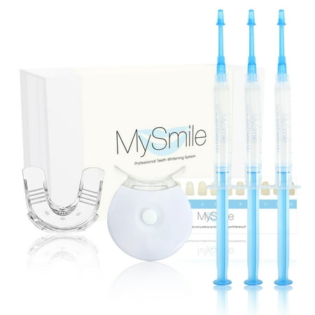 MySmile Radiant Effects Teeth Whitening Kit  best home HISMILE System 3*3ML Gel Syringe +1 Silicone Tray+5 led Light 20 (Best Place To Get Your Teeth Whitened)