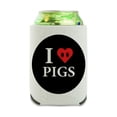 thumbnail image 1 of I Love Pigs Heart Snout Can Cooler - Drink Sleeve Hugger Collapsible Insulator - Beverage Insulated Holder, 1 of 3