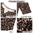thumbnail image 5 of WellSize Plus Size Womens Tunic Tops 3/4 Sleeve Casual Fall Blouses V Neck Floral Shirts Tunics to Wear with Leggings, 5 of 7