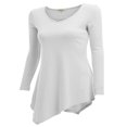 thumbnail image 2 of CHOK Tunique Longue à Manches Longues Col en V pour Femmes Robe T-Shirt, 2 of 3